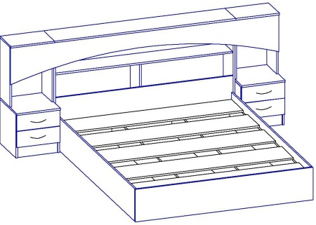 Спальный Гарнитур Кармен МДФ/Разные Цвета