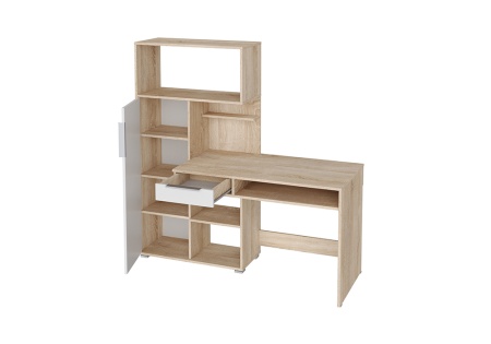 Стол письменный Квадро дуб сонома / белый