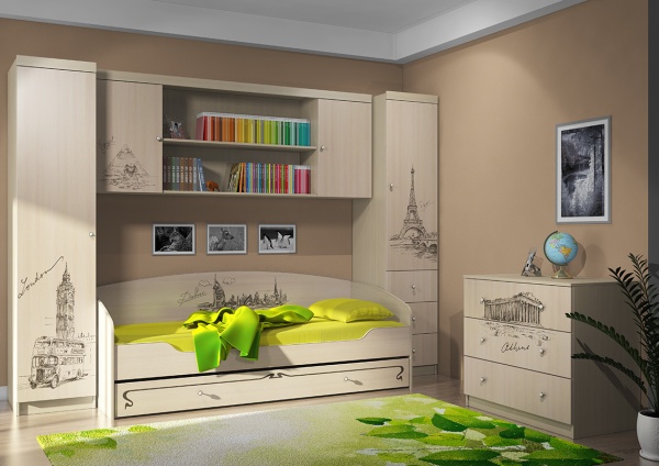 Детский Гарнитур Мийа-3-2 с Рисунком