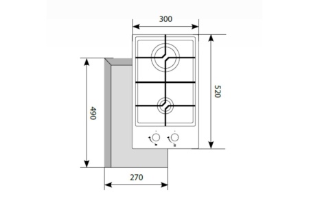 Газовая варочная поверхность GVG 321 BL