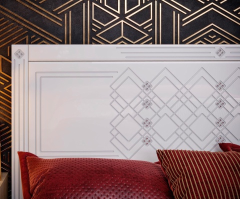 Кровать Амели с Подъемным Механизмом Дуб Сонома Светлый/Белый Глянец (Д-1792 х В-1030 х Г-2042 мм)