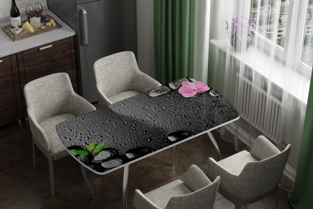 Стол Обеденный Раздвижной Бочонок Фотопечать (Ш-1100/1400 х Г-700 х В-760 мм)/Разные Цвета