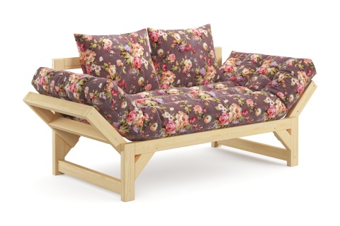 Диван кушетка Амбер бордовый 